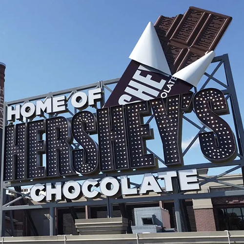 hershey chocolate sign